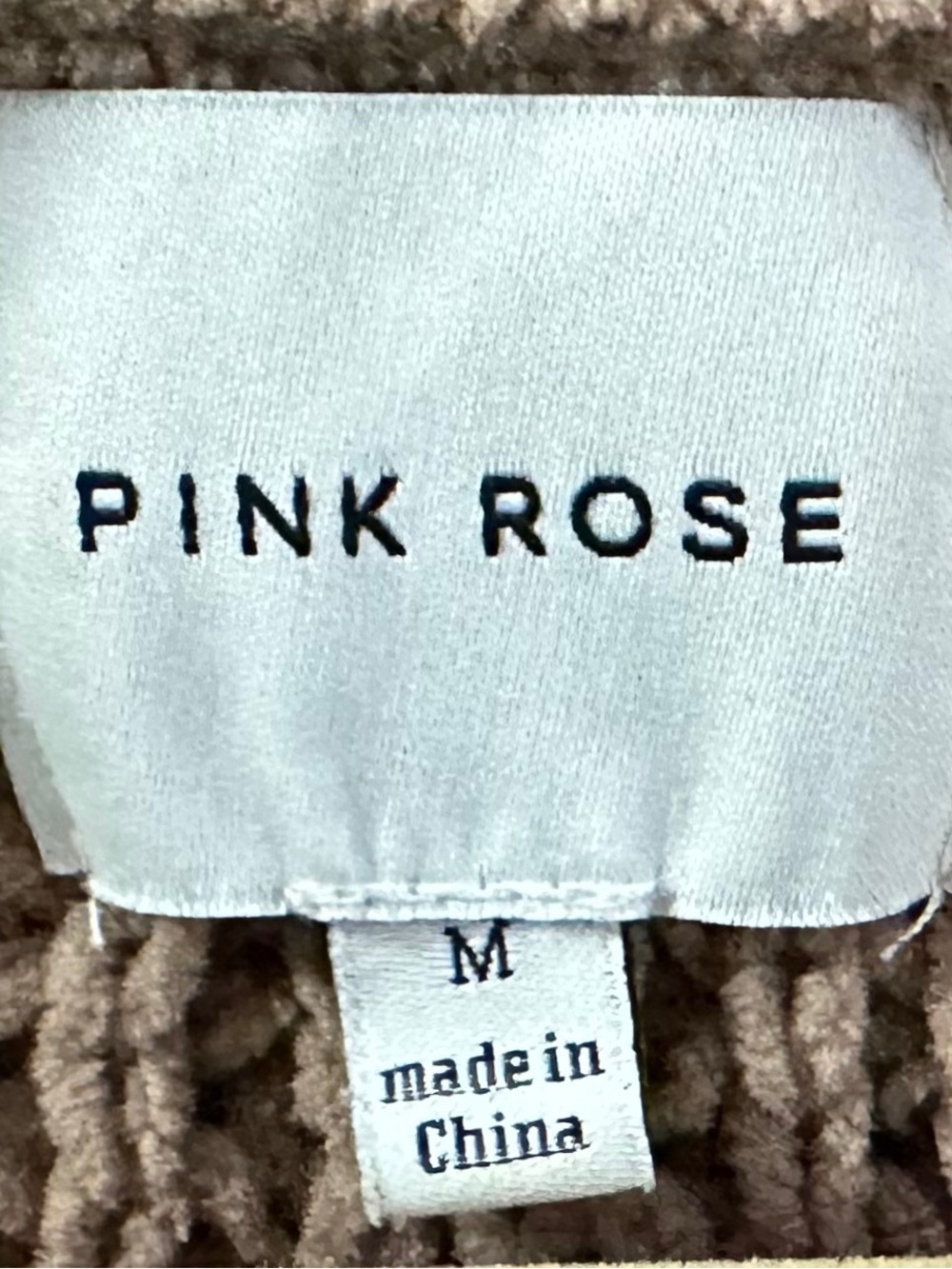 Pink Rose Chunky Knit Open Front Cardigan Sweater Brown Relaxed Fit Women’s M - Picture 6 of 8